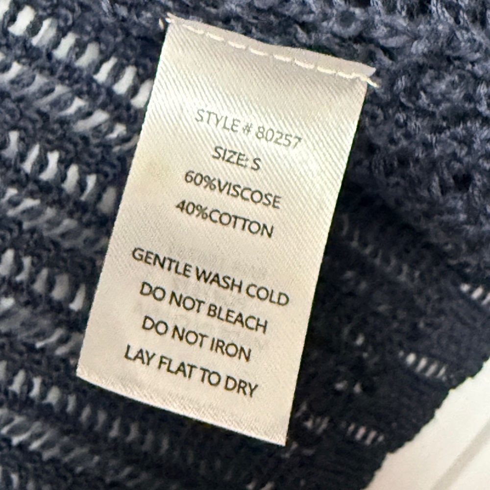 Grade & Gather - Navy LOOSE KNIT CARDIGAN - Picture 3 of 4
